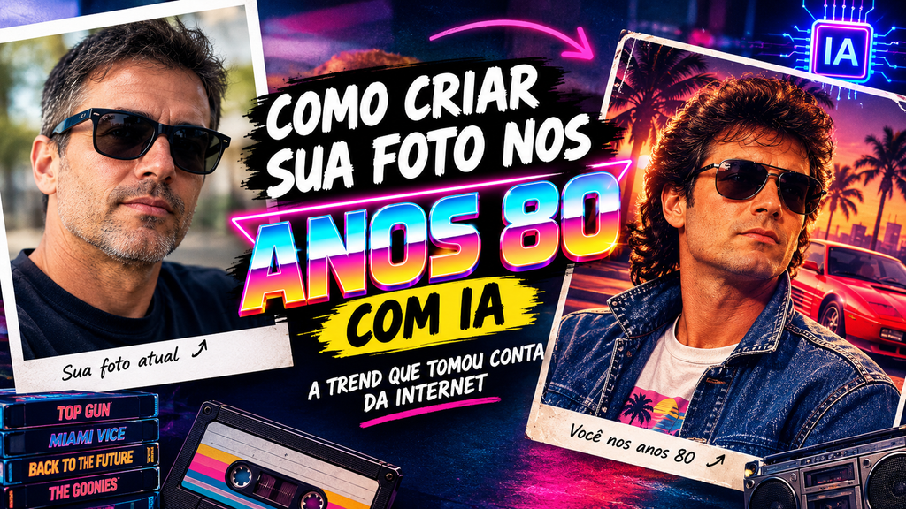 Como Criar Sua Foto nos Anos 80 com IA: A Trend Que Tomou Conta da Internet